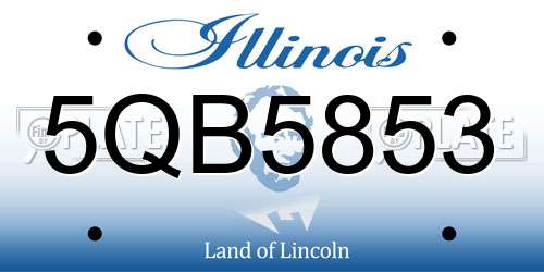5QB5853 Illinois License Plate