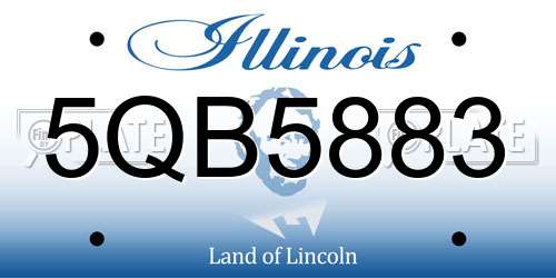 5QB5883 Illinois License Plate