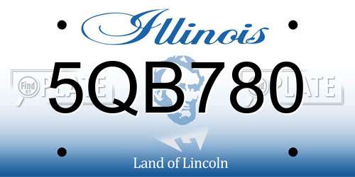 5QB780 Illinois License Plate