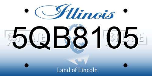 5QB8105 Illinois License Plate