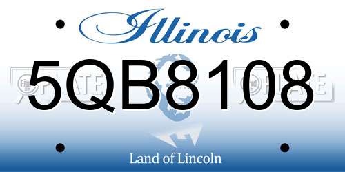 5QB8108 Illinois License Plate