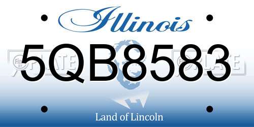 5QB8583 Illinois License Plate