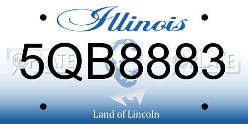 5QB8883 Illinois License Plate