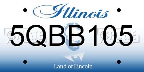 5QBB105 Illinois License Plate