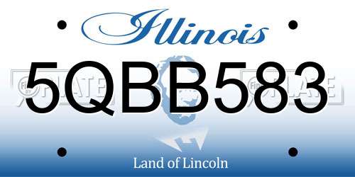 5QBB583 Illinois License Plate