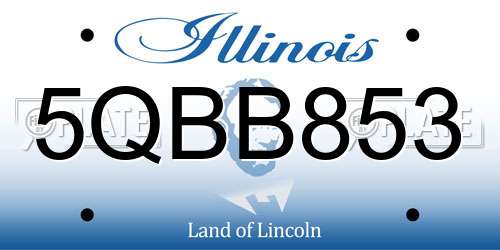 5QBB853 Illinois License Plate