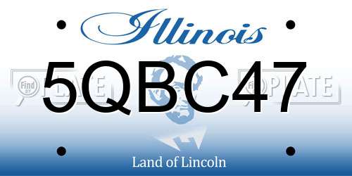 5QBC47 Illinois License Plate