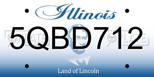 5QBD712 Illinois License Plate