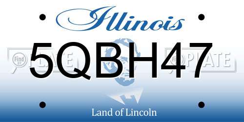 5QBH47 Illinois License Plate