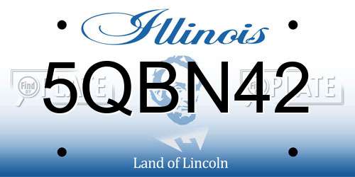 5QBN42 Illinois License Plate