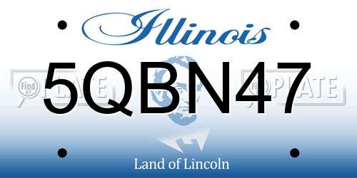 5QBN47 Illinois License Plate