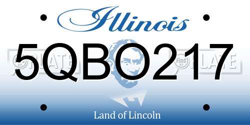 5QBO217 Illinois License Plate