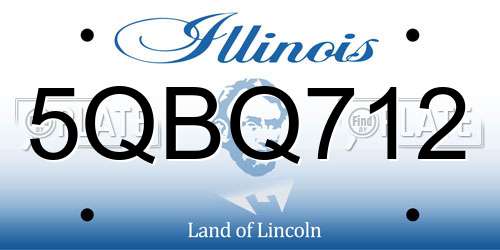 5QBQ712 Illinois License Plate