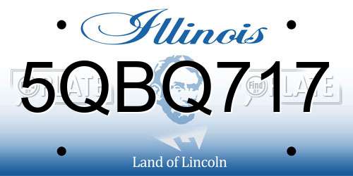 5QBQ717 Illinois License Plate