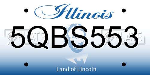 5QBS553 Illinois License Plate