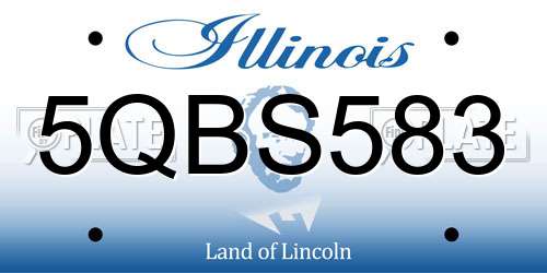 5QBS583 Illinois License Plate