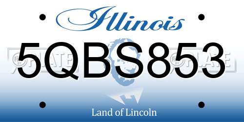 5QBS853 Illinois License Plate