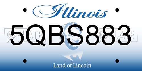 5QBS883 Illinois License Plate