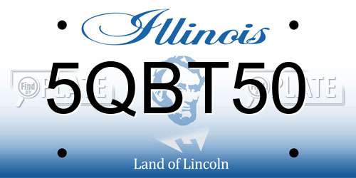 5QBT50 Illinois License Plate
