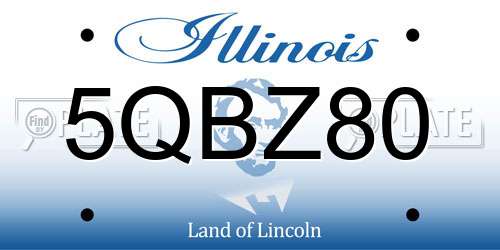 5QBZ80 Illinois License Plate