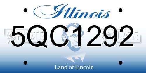 5QC1292 Illinois License Plate