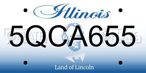 5QCA655 Illinois License Plate