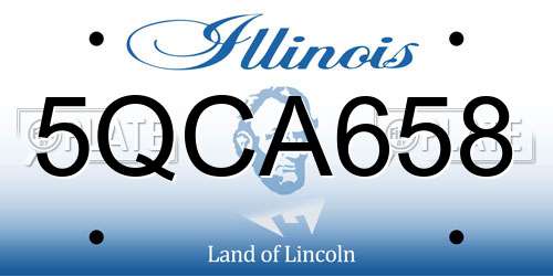 5QCA658 Illinois License Plate