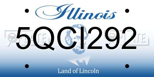 5QCI292 Illinois License Plate