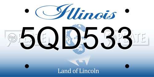 5QD533 Illinois License Plate