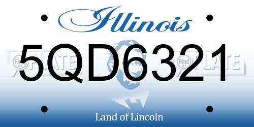 5QD6321 Illinois License Plate