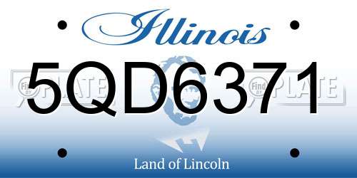 5QD6371 Illinois License Plate