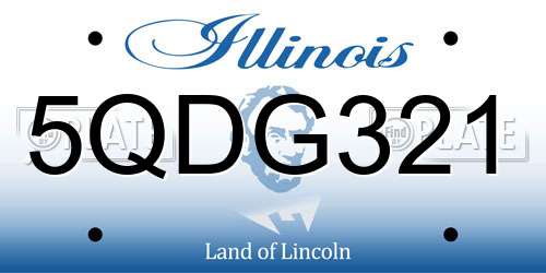 5QDG321 Illinois License Plate