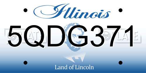 5QDG371 Illinois License Plate