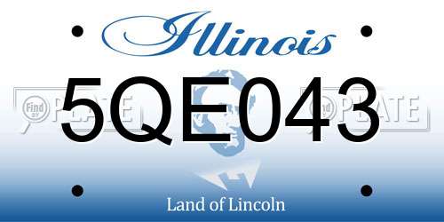 5QE043 Illinois License Plate