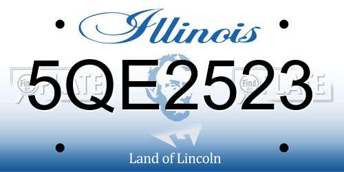 5QE2523 Illinois License Plate