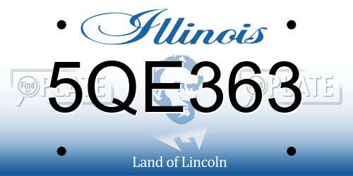 5QE363 Illinois License Plate
