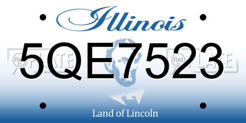 5QE7523 Illinois License Plate