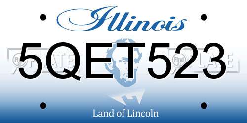 5QET523 Illinois License Plate