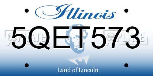 5QET573 Illinois License Plate