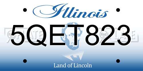 5QET823 Illinois License Plate