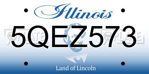 5QEZ573 Illinois License Plate