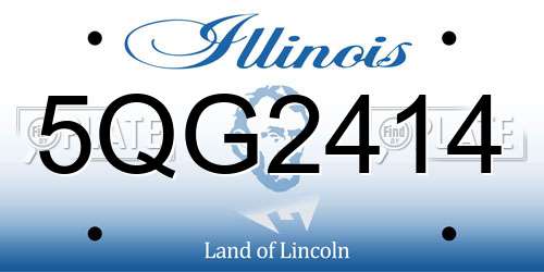 5QG2414 Illinois License Plate