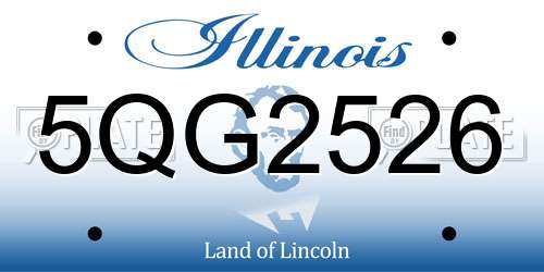5QG2526 Illinois License Plate