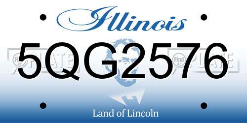 5QG2576 Illinois License Plate