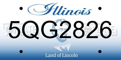 5QG2826 Illinois License Plate