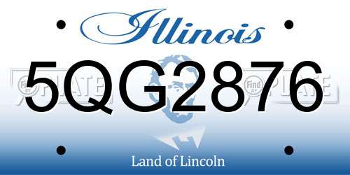 5QG2876 Illinois License Plate