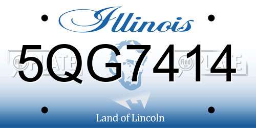5QG7414 Illinois License Plate