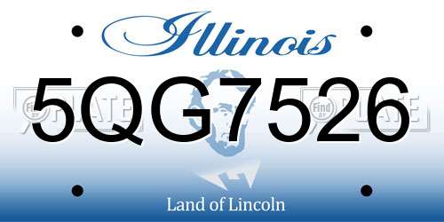 5QG7526 Illinois License Plate