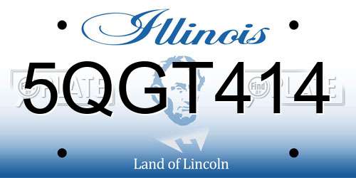 5QGT414 Illinois License Plate