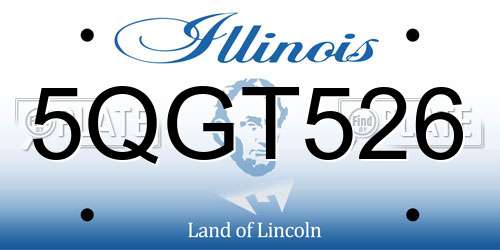 5QGT526 Illinois License Plate